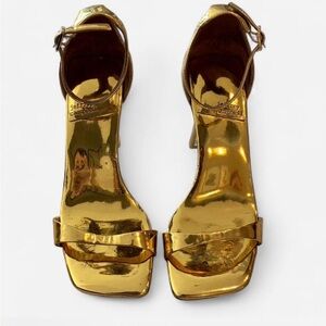 Jeffrey Campbell Shiny Gold Heels